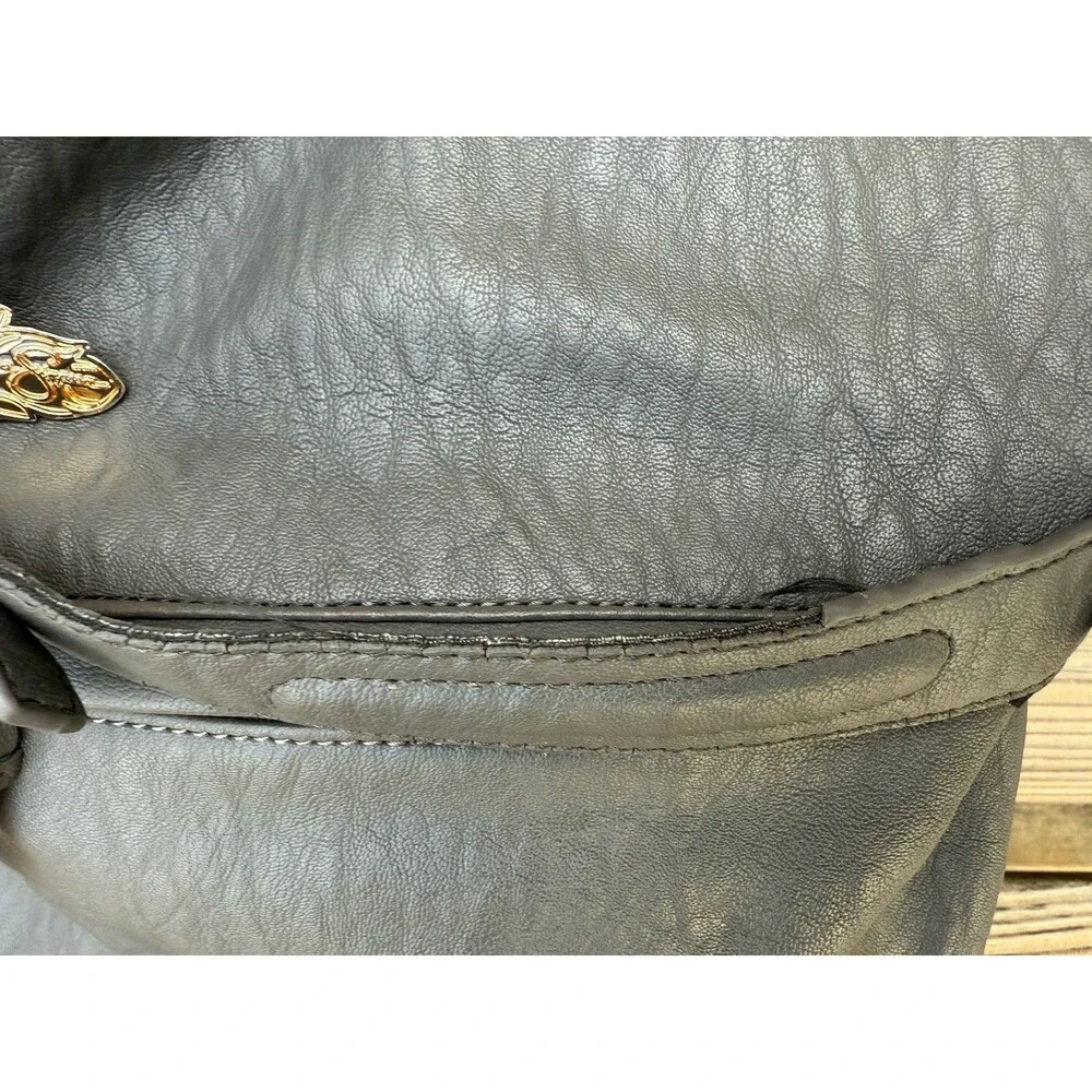 Jessica Simpson Camille Studded Hobo Bag Charcoal Gray $108 MSRP Soft